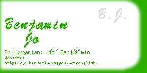 benjamin jo business card